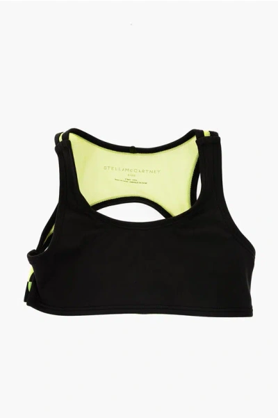 Stella Mccartney Two-tone Active Top With Cut-out Detail