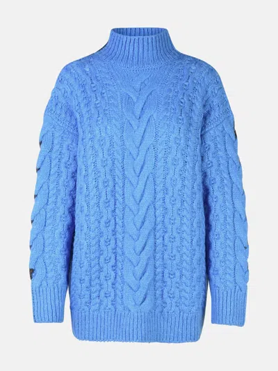 STELLA MCCARTNEY TWO-TONE ALPACA BLEND TURTLENECK SWEATER