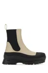 Stella Mccartney Dual-tone Trace Ankle Boots In Neutral