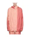 Stella Mccartney Two-tone Crinkled Bomber Jacket In Pink