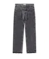 Stella Mccartney Double Waistband Chap Jeans In Gray
