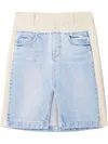 Stella Mccartney Two-tone Panelled Denim Skirt In Blue