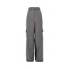 Stella Mccartney Two-tone Wool Cargo Pants In Gray