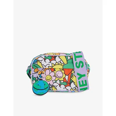 Stella Mccartney Ulticolor/multicolo Kids' Graphic-pattern Logo Woven Cross-body Bag