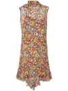Stella Mccartney Ultra Floral-print Ruffle Sleeveless Silk Mini Dress In Pink