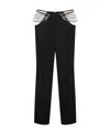 Stella Mccartney Ultra Low-rise Chain-link Trousers In Black