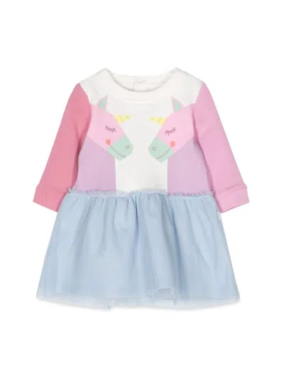 Stella Mccartney Babies' Unicorns ml Dress In Multicolour