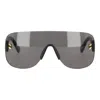 Stella Mccartney Shield Frame Sunglasses In Gray