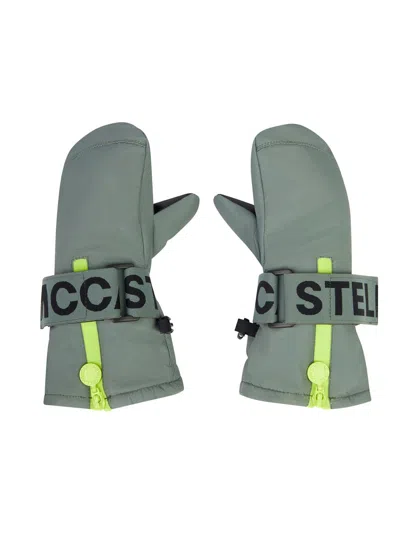 Stella Mccartney Unisex Mini Ski Gloves For Kids In Green