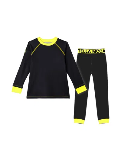 Stella Mccartney Unisex T-shirt And Pants Mini Set In Black