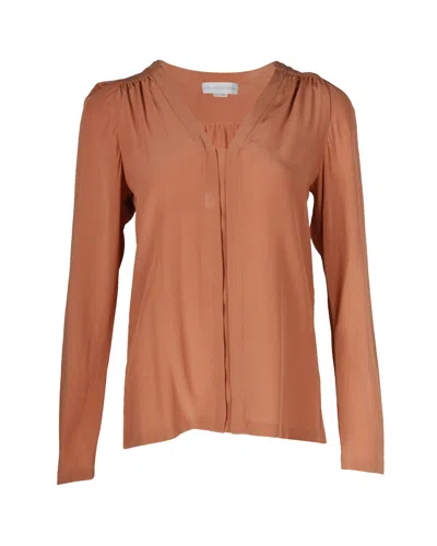 Stella Mccartney V-neck Blouse In Brown Silk
