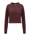 Stella Mccartney V-neck Distressed Jumper In Red