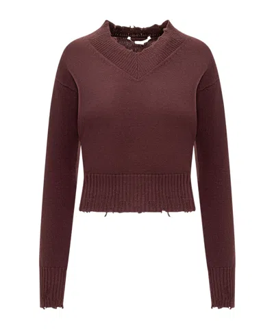 STELLA MCCARTNEY STELLA MCCARTNEY V-NECK DISTRESSED JUMPER
