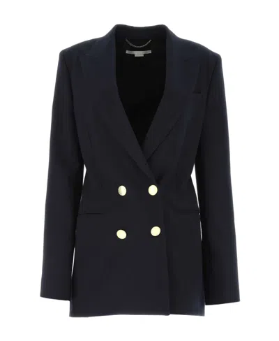 Stella Mccartney V-neck Double-breatsed Blazer In Black
