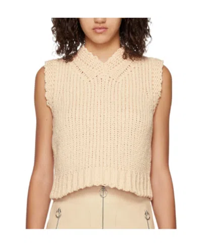 Stella Mccartney V-neck Knitted Vest In Nude
