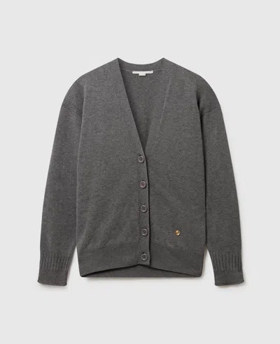 Stella Mccartney V-neck Long Sleeved Cardigan In Gray