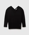 Stella Mccartney V-neck Long Sleeved Sweater In Black