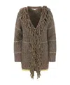 Stella Mccartney Woman Cardigan Khaki Size Xs Cotton, Wool, Viscose, Polyamide, Polyester In Brown