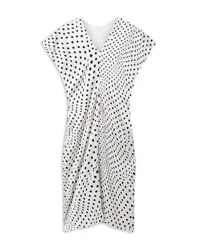 Stella Mccartney V Neck Midi Dress In White
