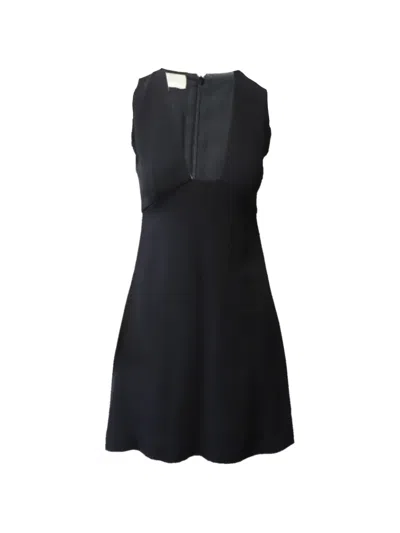 Pre-owned Stella Mccartney V-neck Mini Dress In Black