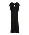 Stella Mccartney Abito Lungo In Raso Nero Donna In Black