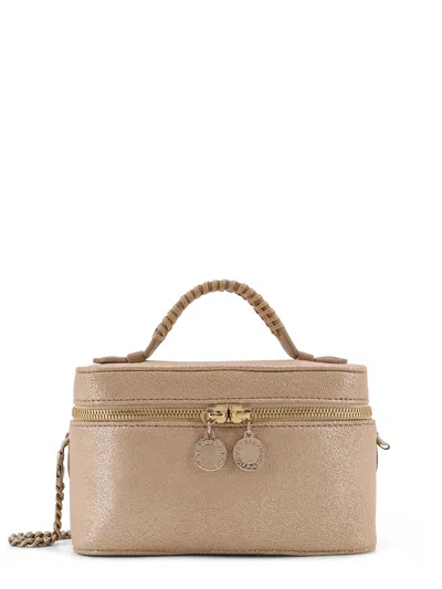 Stella Mccartney Vanity Falabella Shaggy Deer Crossbody Bag In Gold