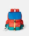 Stella Mccartney Varsity Logo Backpack In Multicolor