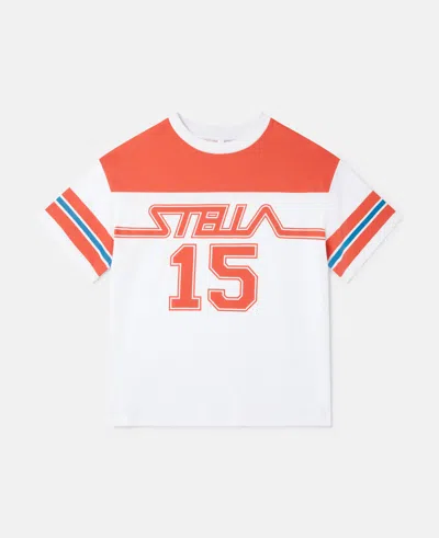 Stella Mccartney Varsity Logo Graphic T-shirt In Red/white