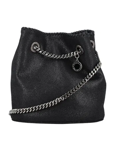Stella Mccartney Vegan Bucket Handbag With Chain Detail For Women In Black
