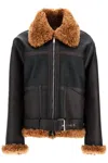 Stella Mccartney Vegan Leather And Teddy Biker Jacket In Black