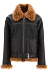 Stella Mccartney Vegan Leather And Teddy Biker Jacket In Black