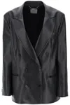 Stella Mccartney Stella Mc Cartney Oversized Double Breasted Jacket In Vegan Leather
