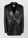 Stella Mccartney Stella Mc Cartney Oversized Double Breasted Jacket In Vegan Leather