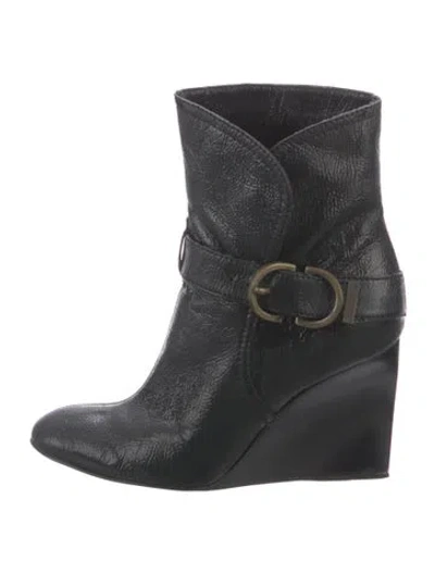 Pre-owned Stella Mccartney Vegan Leather Boots In Black