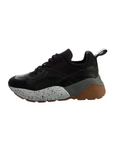 Pre-owned Stella Mccartney Vegan Leather Chunky Sneakers In Black
