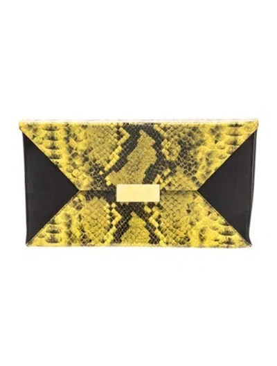 Pre-owned Stella Mccartney Vegan Leather Clutch In Black