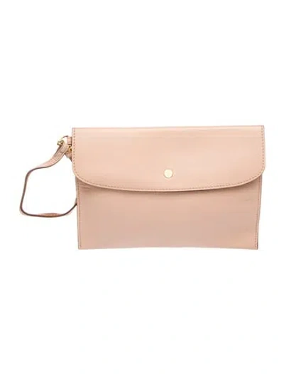 Pre-owned Stella Mccartney Vegan Leather Clutch In Neutral
