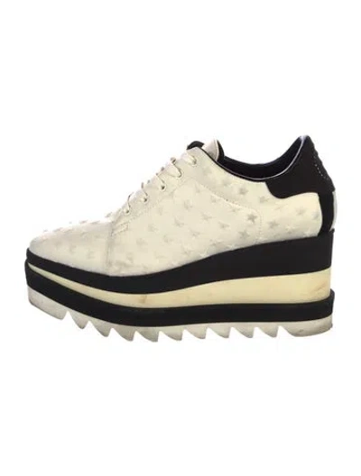 Pre-owned Stella Mccartney Vegan Leather Colorblock Pattern Sneakers In Multi