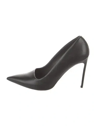 Pre-owned Stella Mccartney Vegan Leather Crystal Embellishments Pumps In Black