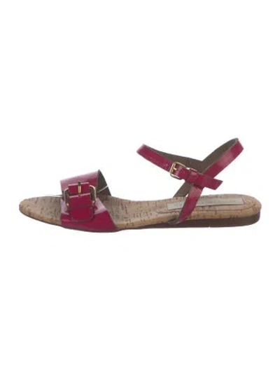 Pre-owned Stella Mccartney Vegan Leather Espadrilles In Pink