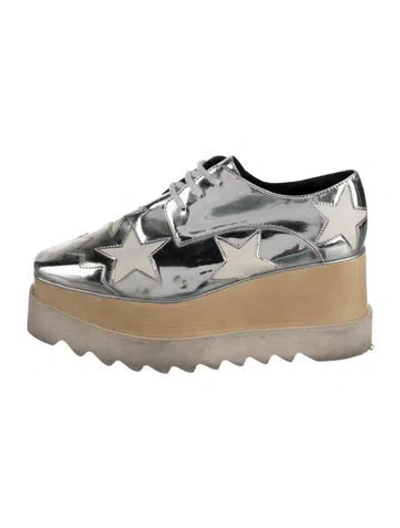 Pre-owned Stella Mccartney Vegan Leather Graphic Print Chunky Sneakers In Multicolor