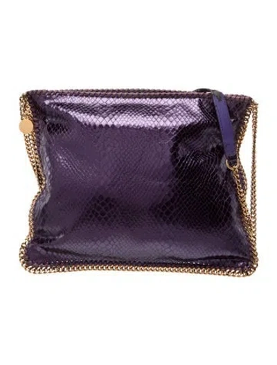 Pre-owned Stella Mccartney Vegan Leather Hobo In Purple