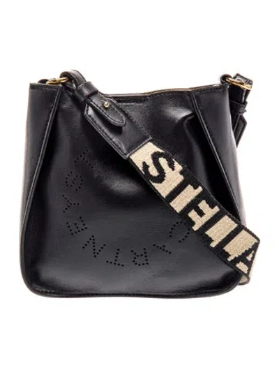 Pre-owned Stella Mccartney Vegan Leather Messenger Bag In Black