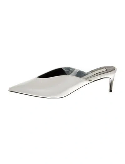 Pre-owned Stella Mccartney Vegan Leather Mules In Multi