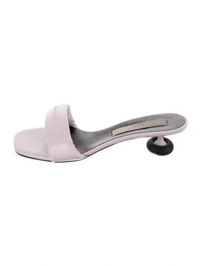 Pre-owned Stella Mccartney Vegan Leather Mules In Purple