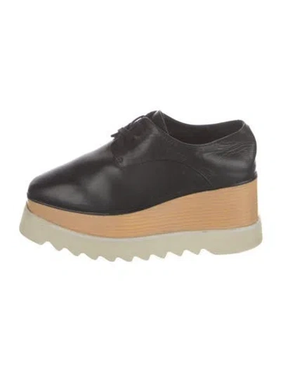 Pre-owned Stella Mccartney Vegan Leather Oxfords In Black