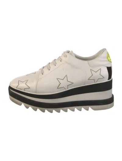 Pre-owned Stella Mccartney Vegan Leather Patterned Mules