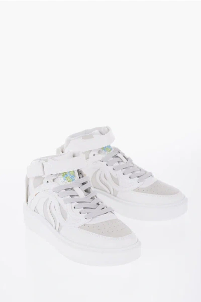 Stella Mccartney Vegan Leather S-wave High-top Trainers In White