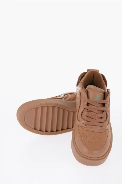 Stella Mccartney Vegan Leather S-wave Low-top Trainers In Brown