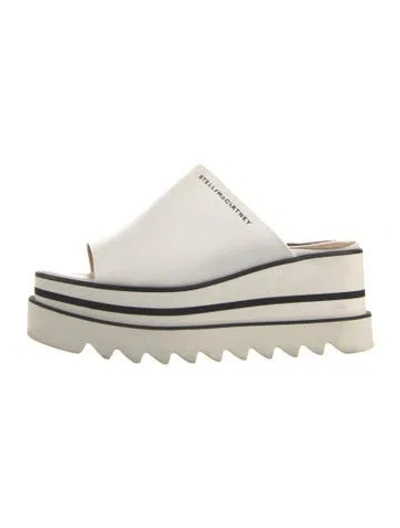 Pre-owned Stella Mccartney Vegan Leather Sandals In White